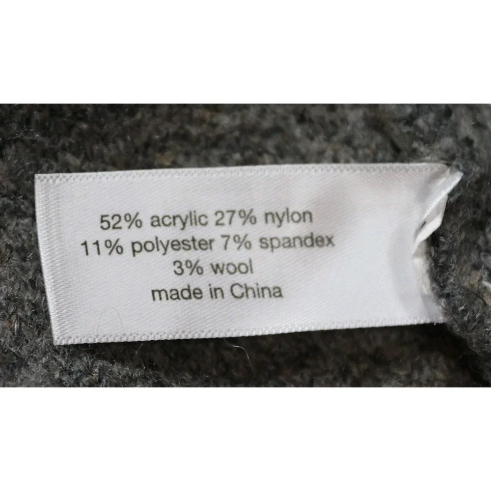 Lane Bryant Fair Isle Sweater 18/20 Gray‎ Zigzag Diamonds Wool Blend - Picture 5 of 7